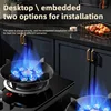 Household Gas Stove Hob Gas Burner Built-in Gas Cooker Desktop Gas Cooktop Timed Liquefied Gas Stove Cooktop estufa de gas 3