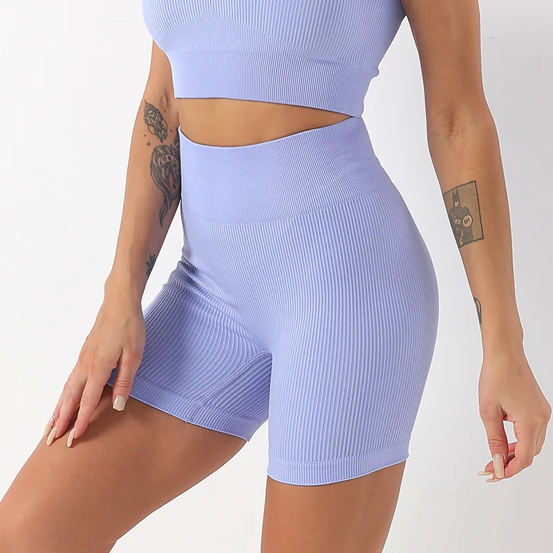 Fashion Women's Short Leggings 2023 Women Casual Soft Comfy High Waist Rib Knit Shorts Solid Color Stretch Workout Short Skinny