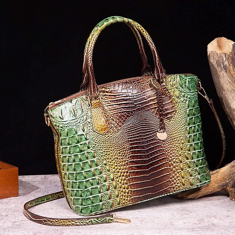 

Light Luxury Texture Fashion Single Shoulder Crossbody Bag Women's 2024 Shell Crocodile Pattern PU Handbag Commuting Versatile