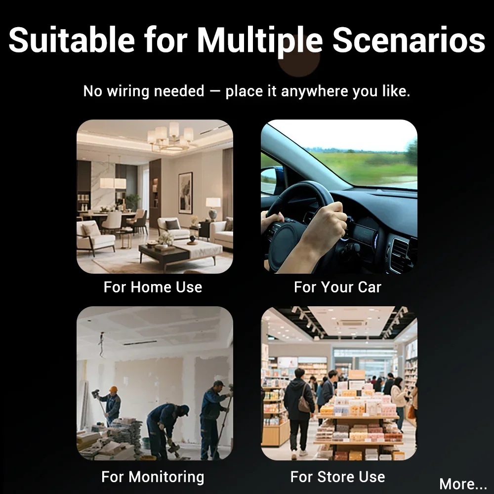 PEGATAH 1-5PCS 5MP Mini WIFI Security Cam Built-in Battery Human Tracking IP Remote Monitoring IR Night Vision Protable Camera