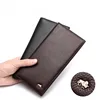 BISON DENIM Genuine Leather Long Wallet Business Men's Soft Thin Wallet Card Holder Luxury Brand Design Handy Male Purse Bag 2