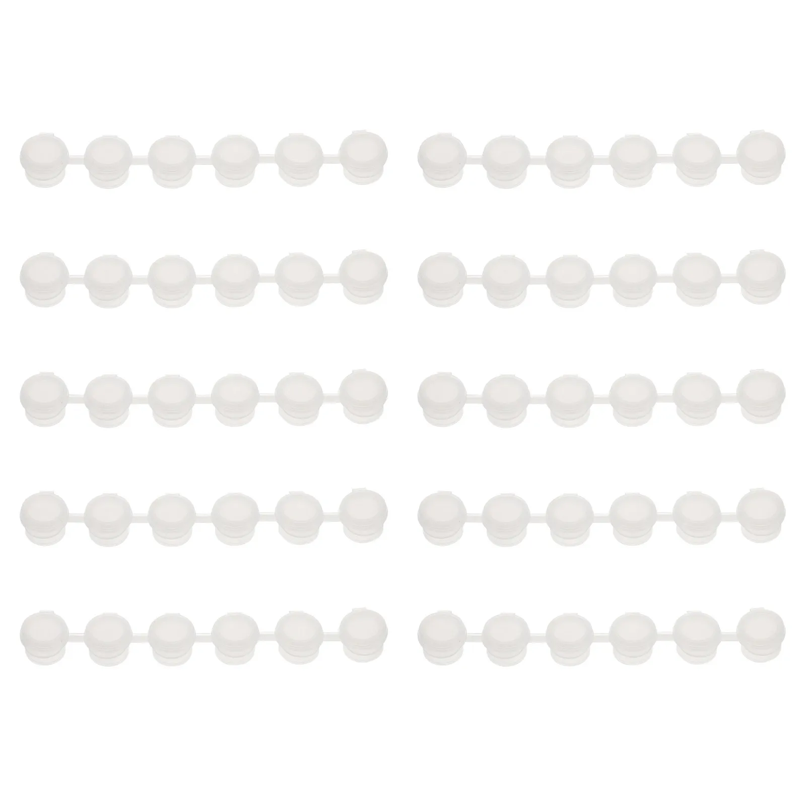 40개 미니 페인트 용기 세트 플라스틱 페인트 통 6개입 투명 박스(뚜껑 포함) 페인팅 용품, 화장품, 립글로스용