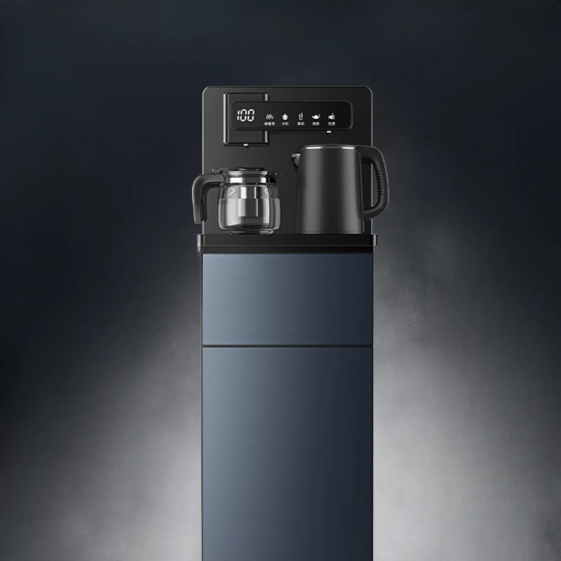 

Multi-functional water dispenser with bucket below, household vertical cooling and heating automatic intelligent tea bar