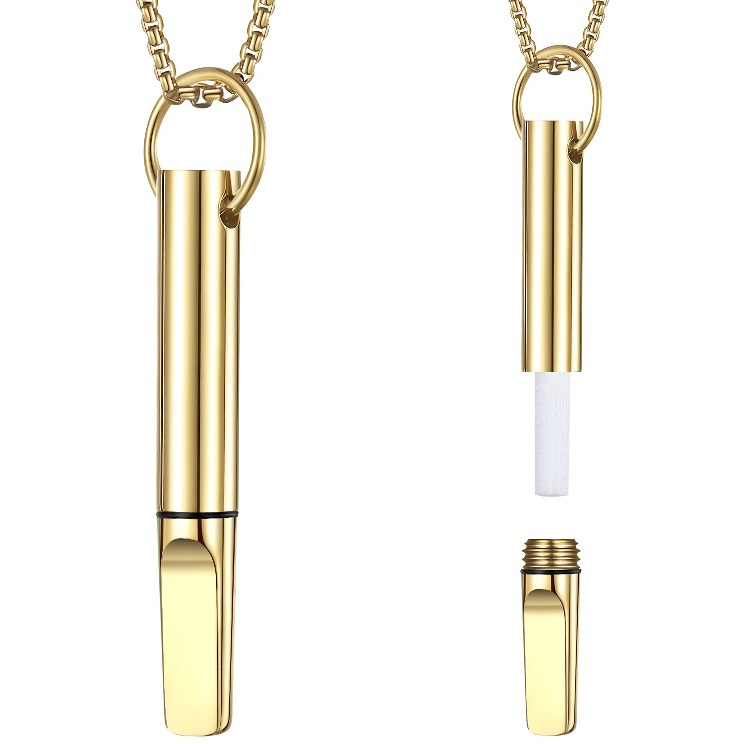 Stainless Steel Mindfulness Pendant for Breath Regulation and Anxiety Relief