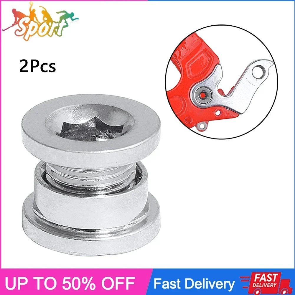 2Pcs Bicycle Standard Rear Derailleur Gear Mech Hanger Bracket Nut Bolt Steel MTB Road Bike Tail Hook Hanger Screws Accessories