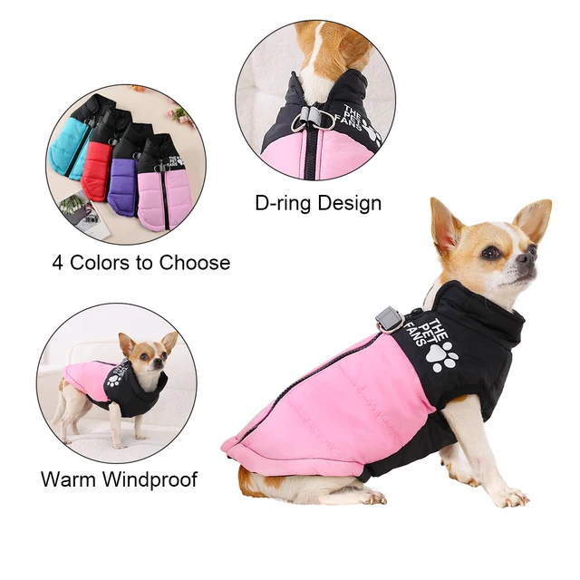 Warm Winter Pet Clothes Windproof Dog Jacket Coat For Small Big Dogs Labrador Costume French Bulldog Golden Retriever Outfits 3