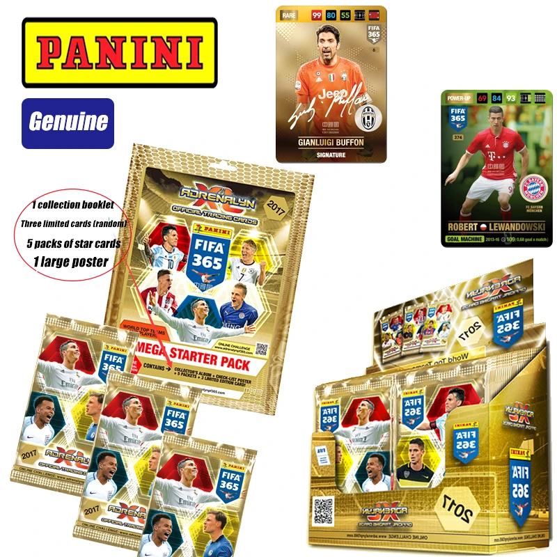 Panini 2017 Fifa365 Ufficiale Rare Football Star Game Toys Collection Card Boxed Pacchetto Iniziale Regalo Di Compleanno Di Natale