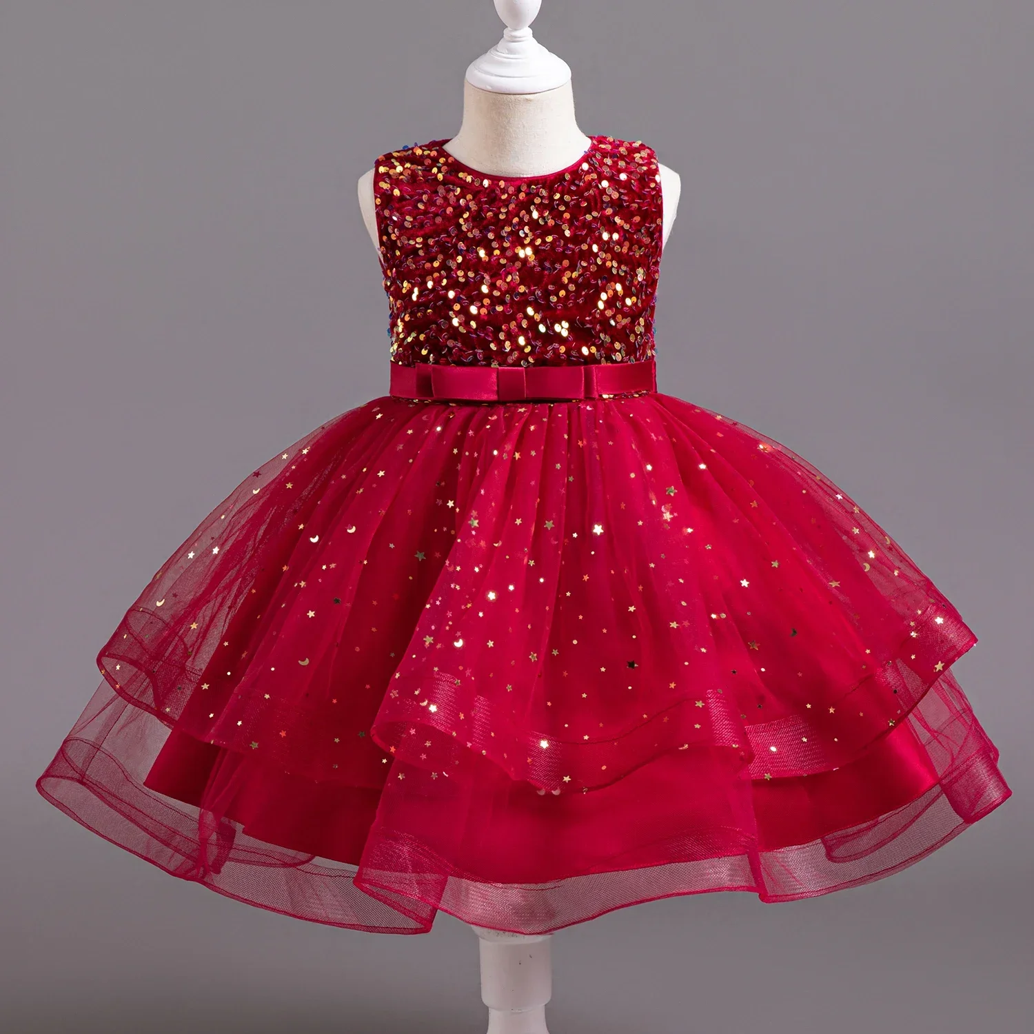 Flower-Princess-Dress-for-Girls-Birthday-Party-Sequin-Girl-Dresses-4-10 ...