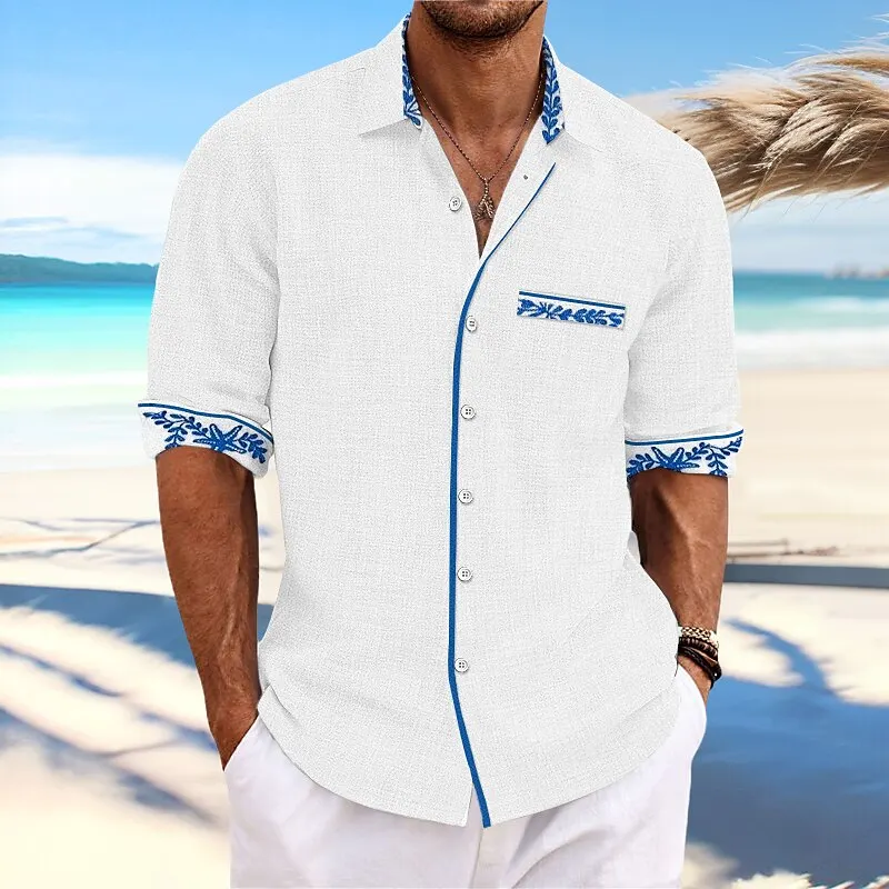 Новинка 2024, мужская пляжная рубашка