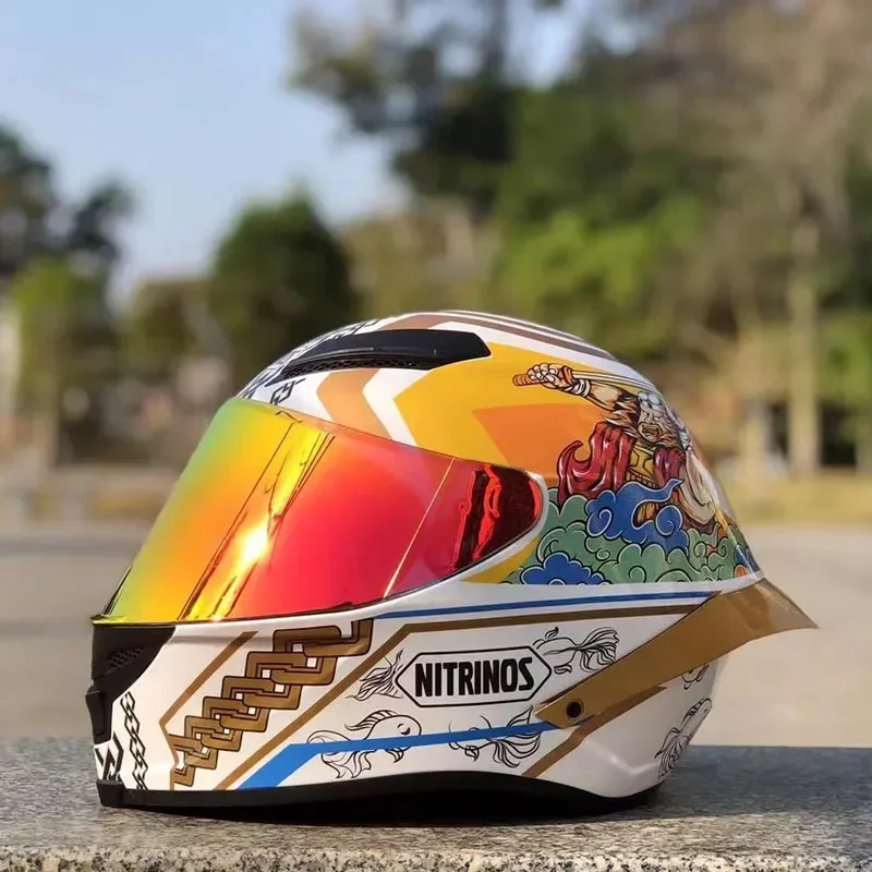 

New Arrival Full Face Motorcycle Helmet Winter Saeson Helmet Riding Motocross Racing Motobike White Helmet Safety Hat