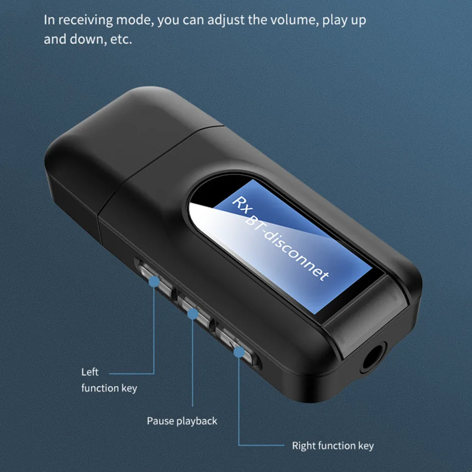 Usb bluetooth 5.0オーディオレシーバートランスミッター3.5