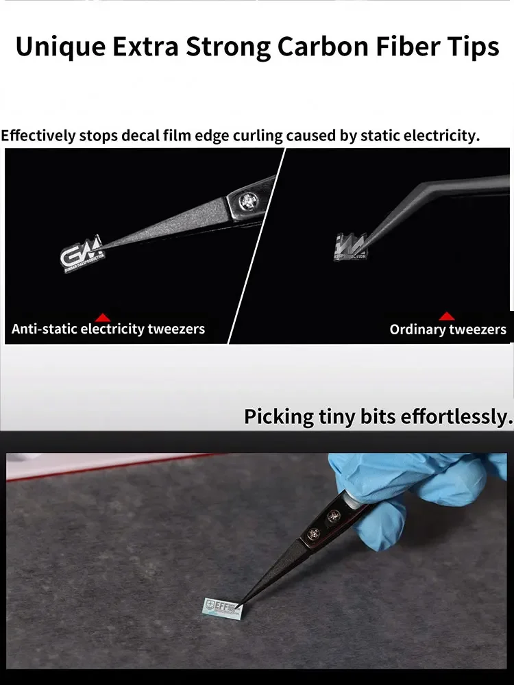 DSPIAE model making tool, anti-static straight pointed elbow specialized precision tweezers AT-TZ series 2