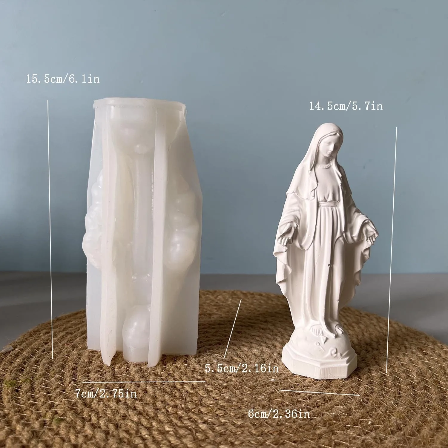 Virgin Mary Plaster Mold 6