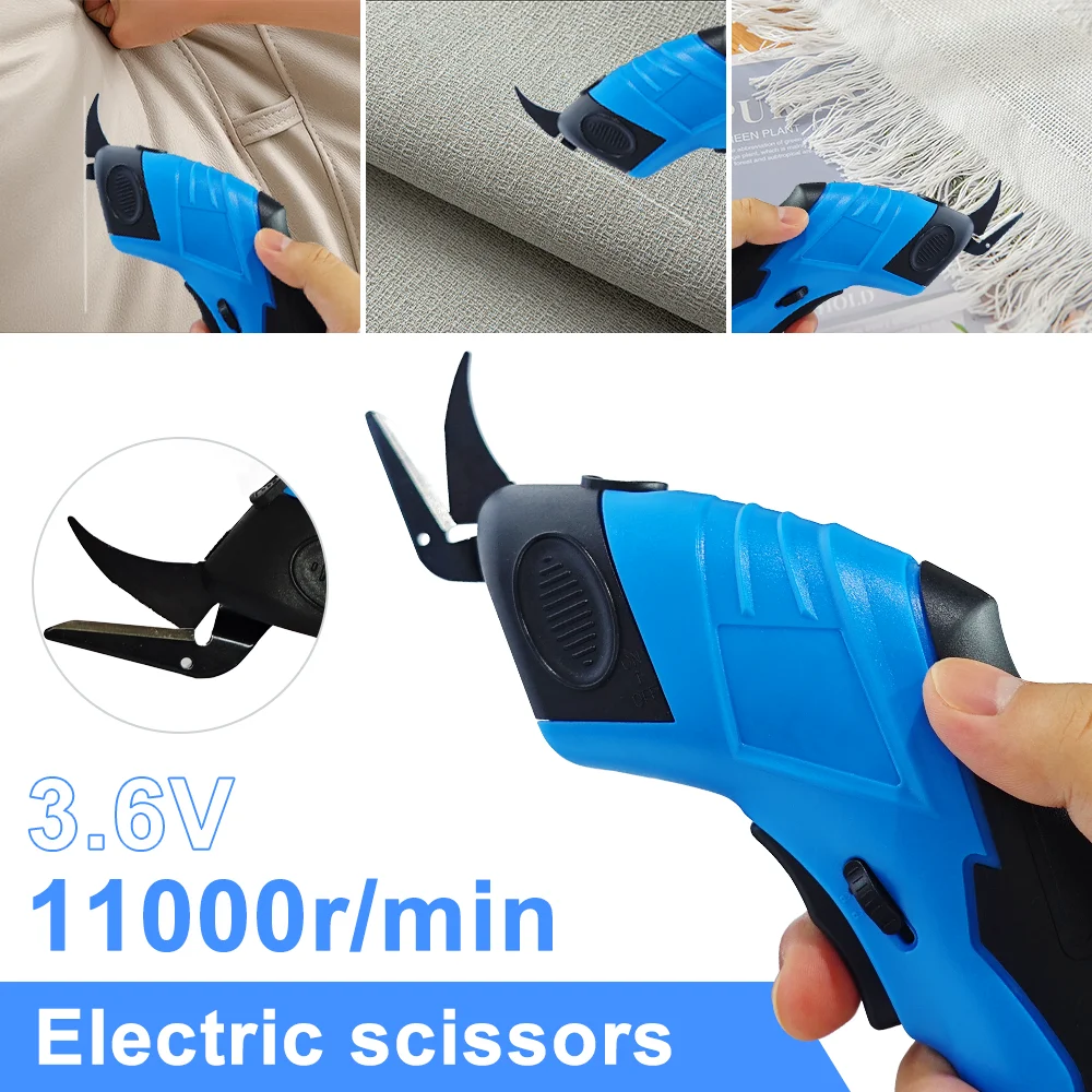 Leather Steel Scissors Tungsten Cutting Cloth Lithium Machine Tailor Blade Electric Tools Charging Sewing Portable Hand Scissor 2