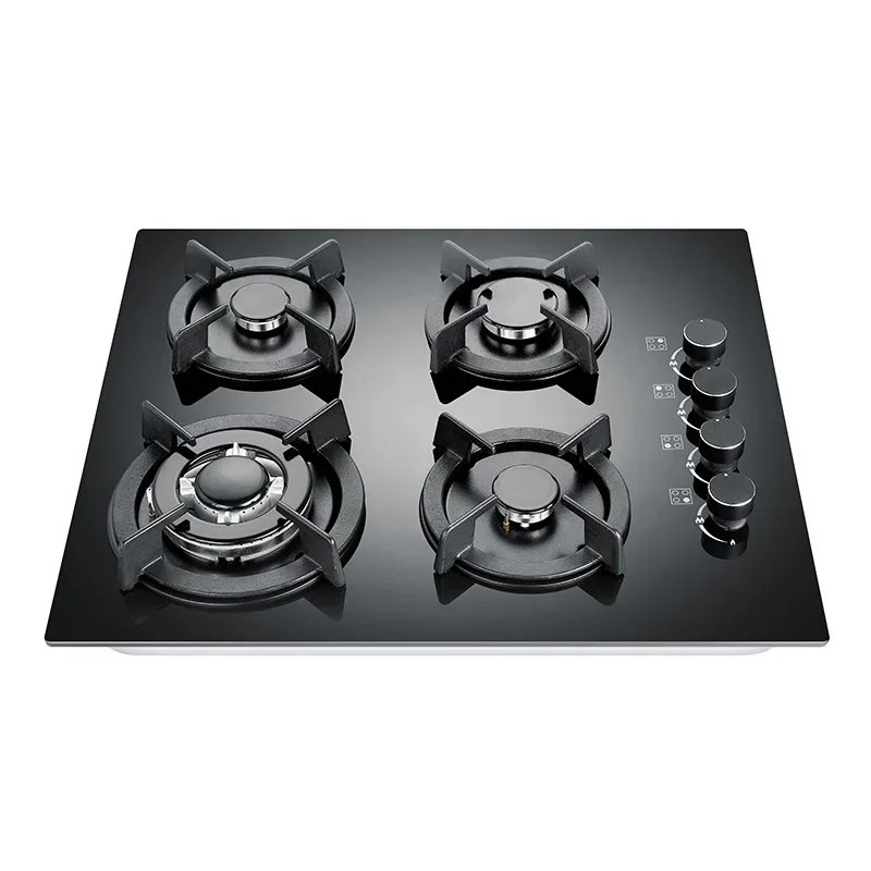 Manufacturer Affordable Household Kitchen Gas Stove Cast Iron Tempered Glass Gas Cooker