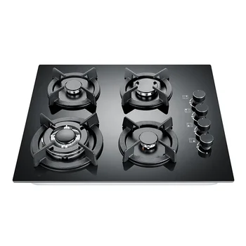 Produttore Piano cottura a gas per cucina domestica a prezzi accessibili Fornello a gas in vetro temperato in ghisa 1