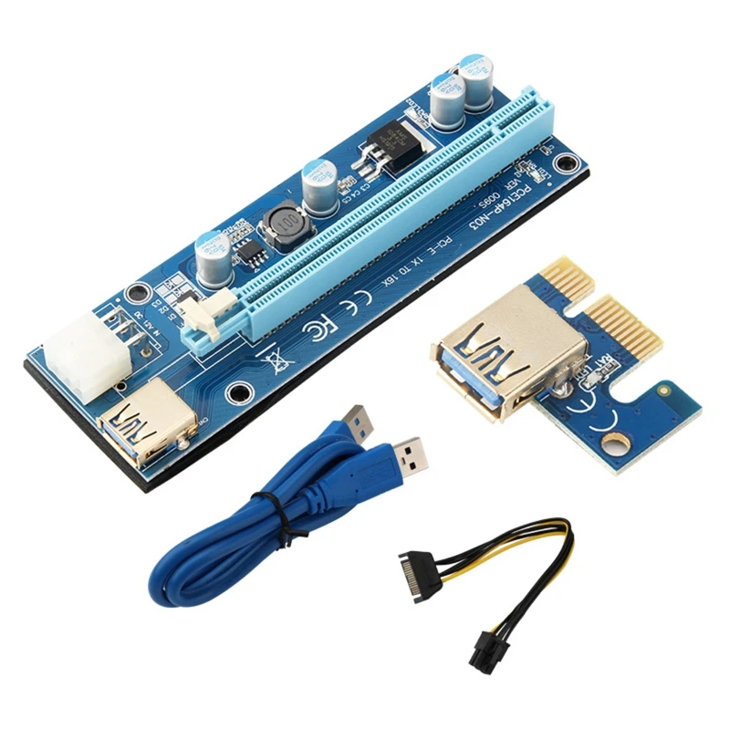 

PCI-E Riser Card PCI для расширения 1X to16X Кабель USB3.0 6-контактный Minin