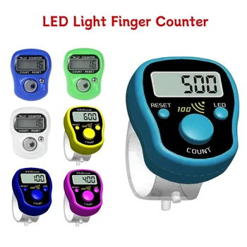 Electric Digital Display Counter Buddha Chanting Counter Electronic Digital Display Hand Tally with LED Light for Sewing