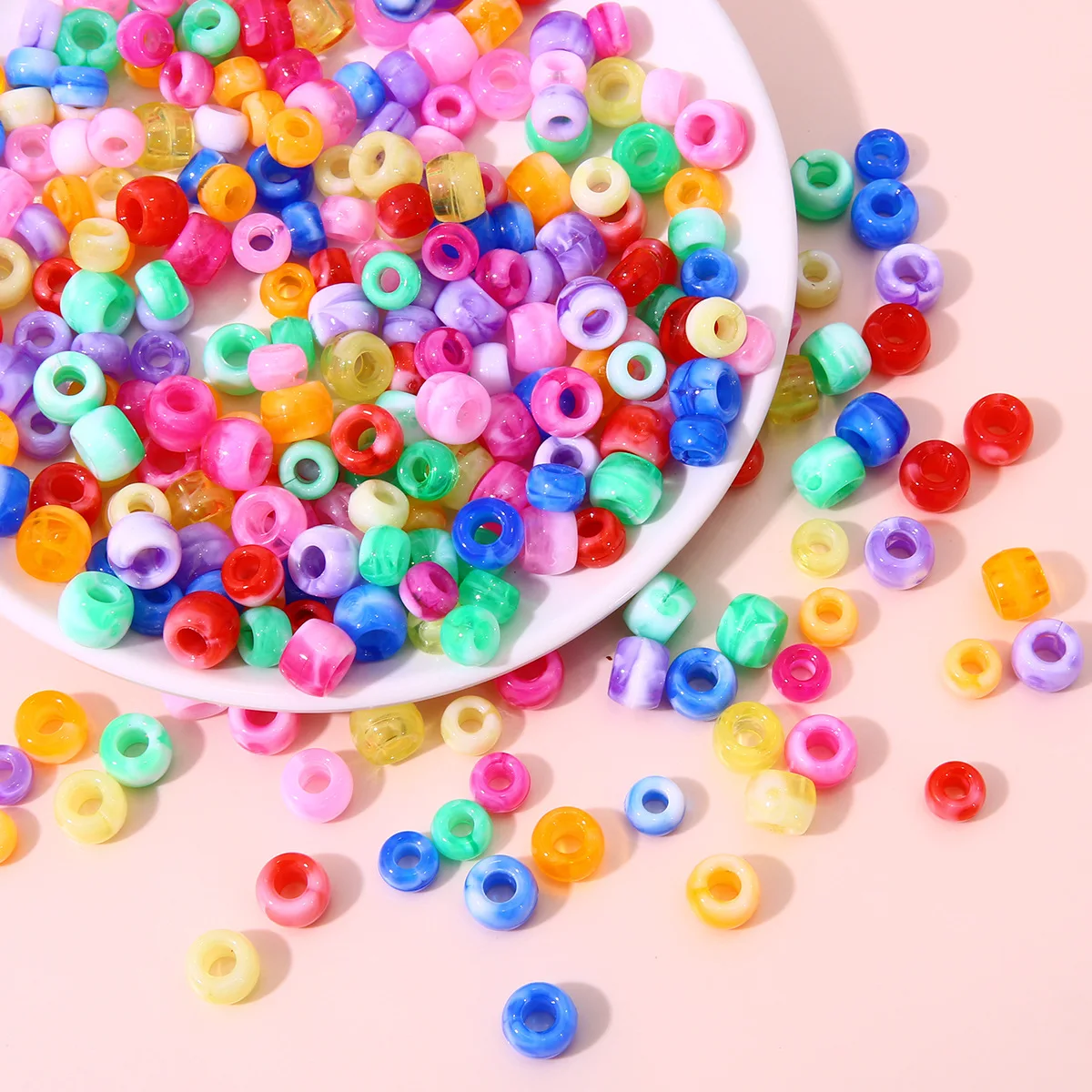 401Pcs/Bag Hair Beads Beading Kits for Kids Hair Acrylic Rainbow Beads  Elastic Rubber Bands for Braid for Hair Accessories - AliExpress