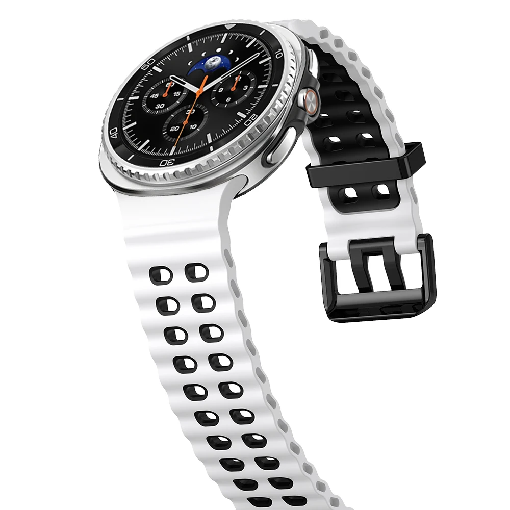 Sport Silicone Two-Tone Band - Marine Belt Bracelet