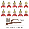 10pcs Napoleonic Wars Military Soldiers Building Blocks WW2 Mini Figures French British Fusilier Rifles Weapons Toys For Kids 2