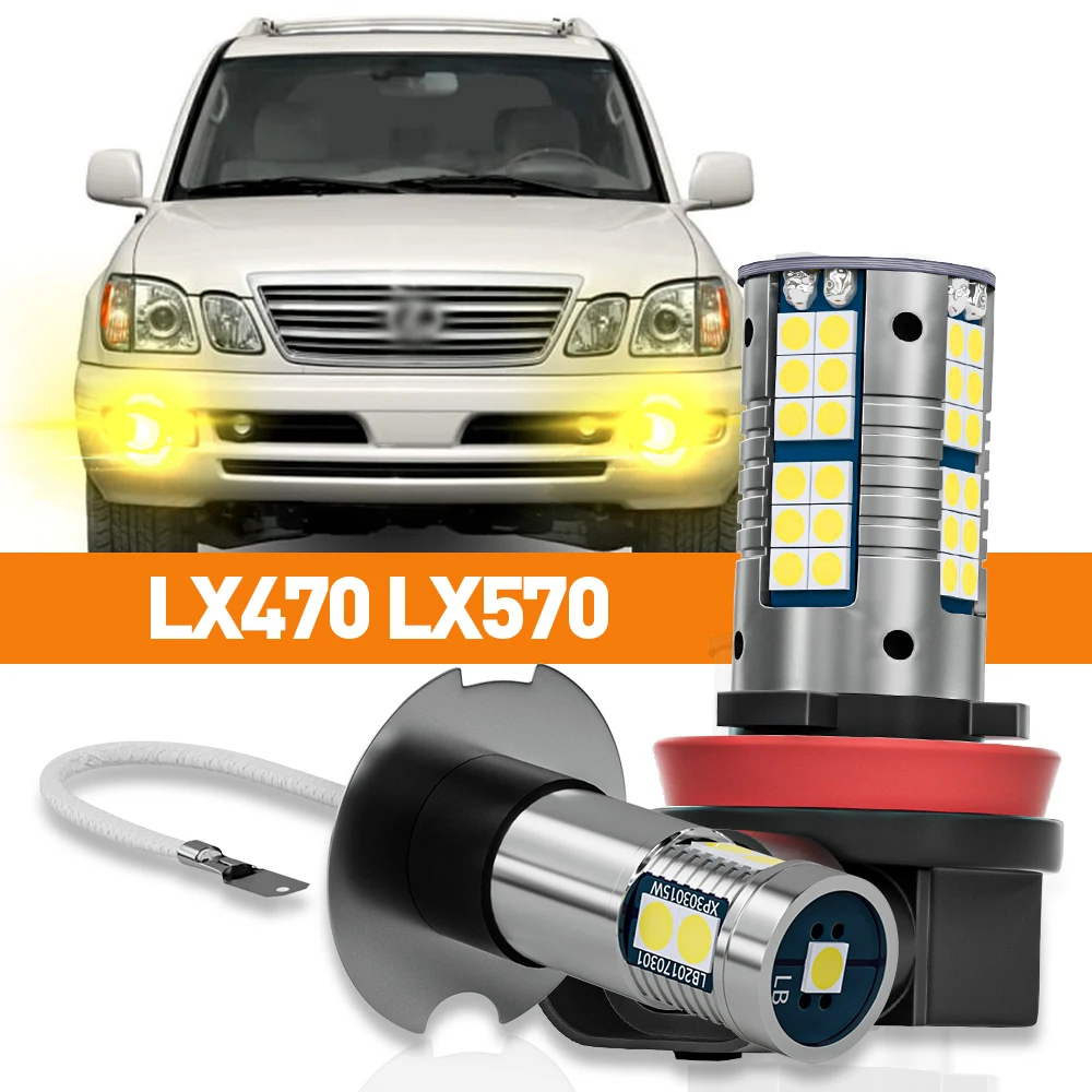 

2pcs LED Fog Light For Lexus LX470 LX570 1998-2015 2003 2004 2005 2006 2007 2008 2009 2010 2011 2012 Accessories Canbus Lamp