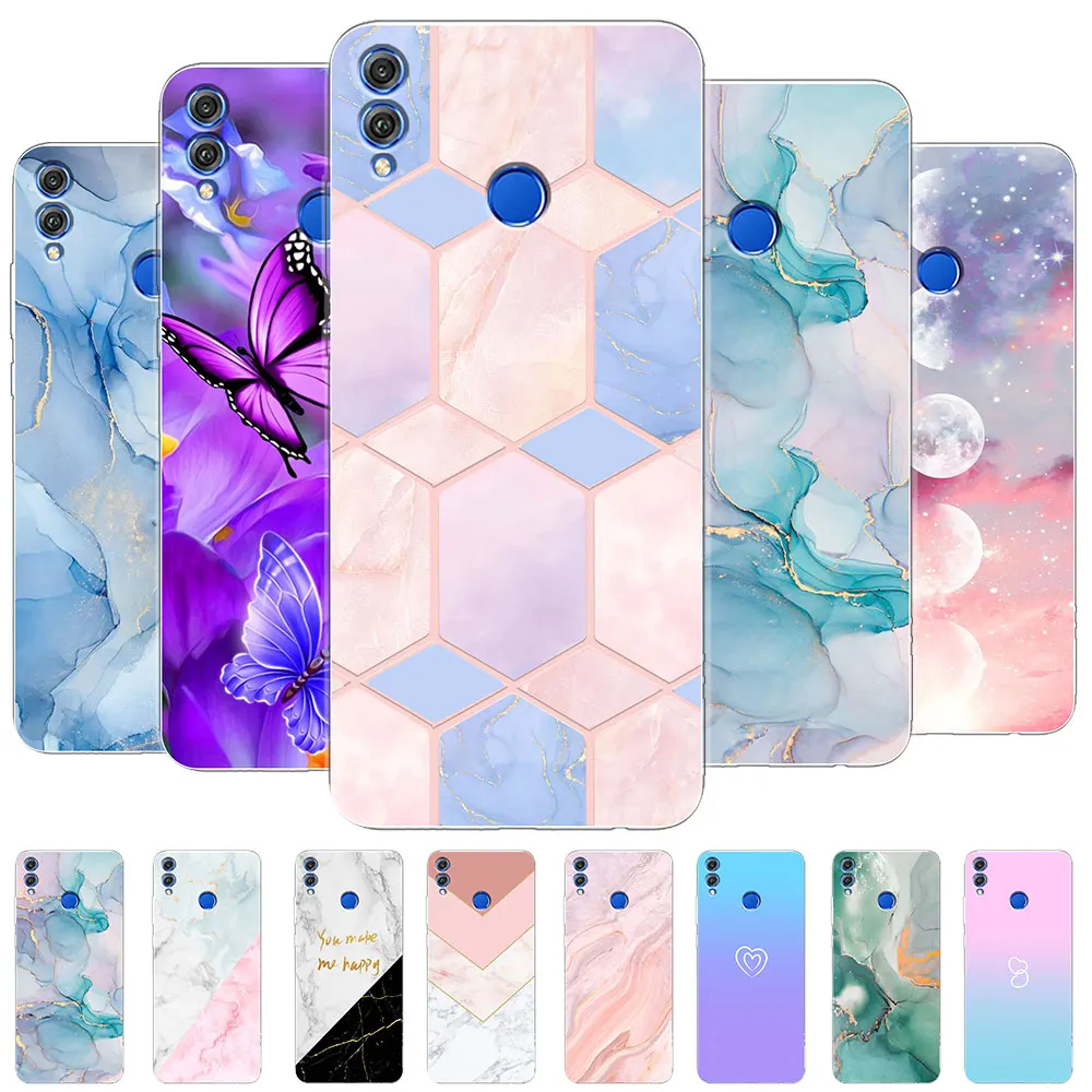 Per Huawei Honor 8X Custodia 8X 6.5 Pollici Cover Custodia Morbida In Silicone Dipinta Moda Per Honor 8 X 8X Cover Posteriore Paraurti Fundas