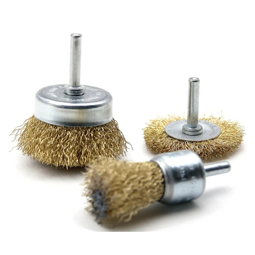 Electric Drill Accessory 3PC Pen Type Steel Wire Brush 5PC Electric Drill Steel Wire Wheel with Rod Polish and Rust Removal