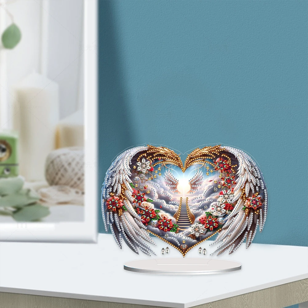 Acrylic Special Shaped Exquisite Pattern 5D DIY Diamond Art Tabletop Decorations Diamond Painting Desktop Decorations for Adults