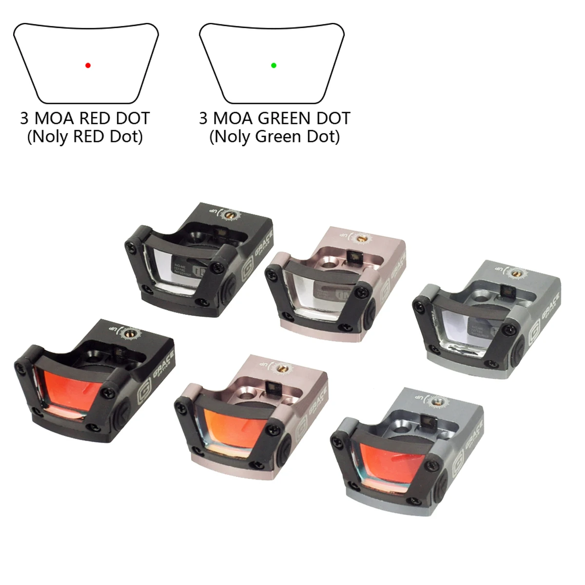 Tactical Grace M1 Red Green Dot Sight Holographic 3MOA Reflex Hunting Trijicon RMR Riflescope Airsoft Pistol Glock 17 1913 Mount red dot sight holographic collimator riflescope mount rifle scope