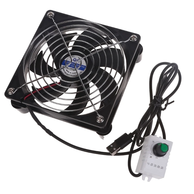 High-Airflow Router Cooling Fan for Computer Cooler TV Box Wireless DC5V USB Power 80mm 8cm 12cm 24cm Cooling Fan