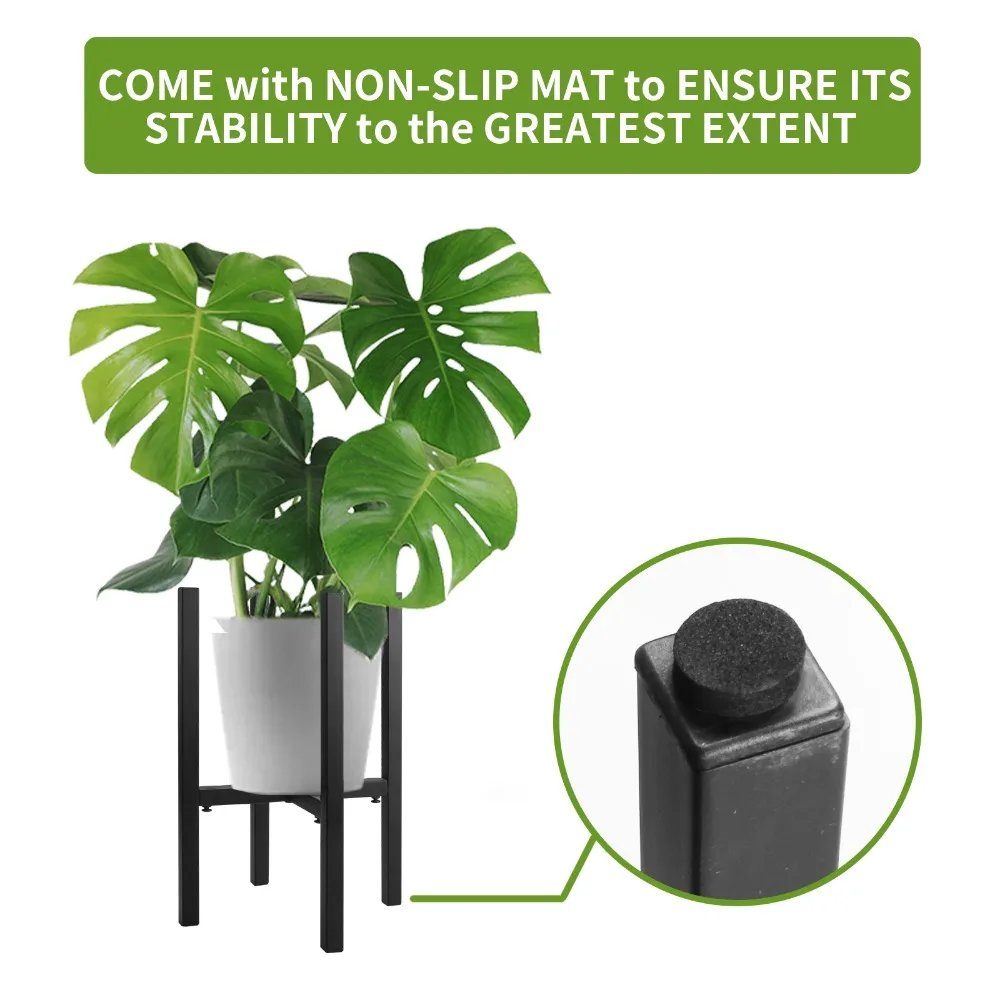 Heavy Plant Stand Four-legged Plant Stand Corner Adjustable Metal Shelves for Flower Pot Outdoor Garden Patio Furniture