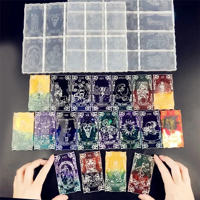 Tarot Card Silicone Mold Tarot Cards Resin Molds Silicone Large Tarot  Silicone Molds Epoxy Resin Mould For DIY Tarot Cards Game - AliExpress