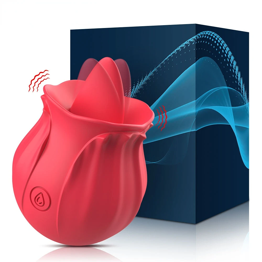 Rose Vibrator Klitoris Stimulator Mit Zungenmassage Funktion_voghion.com