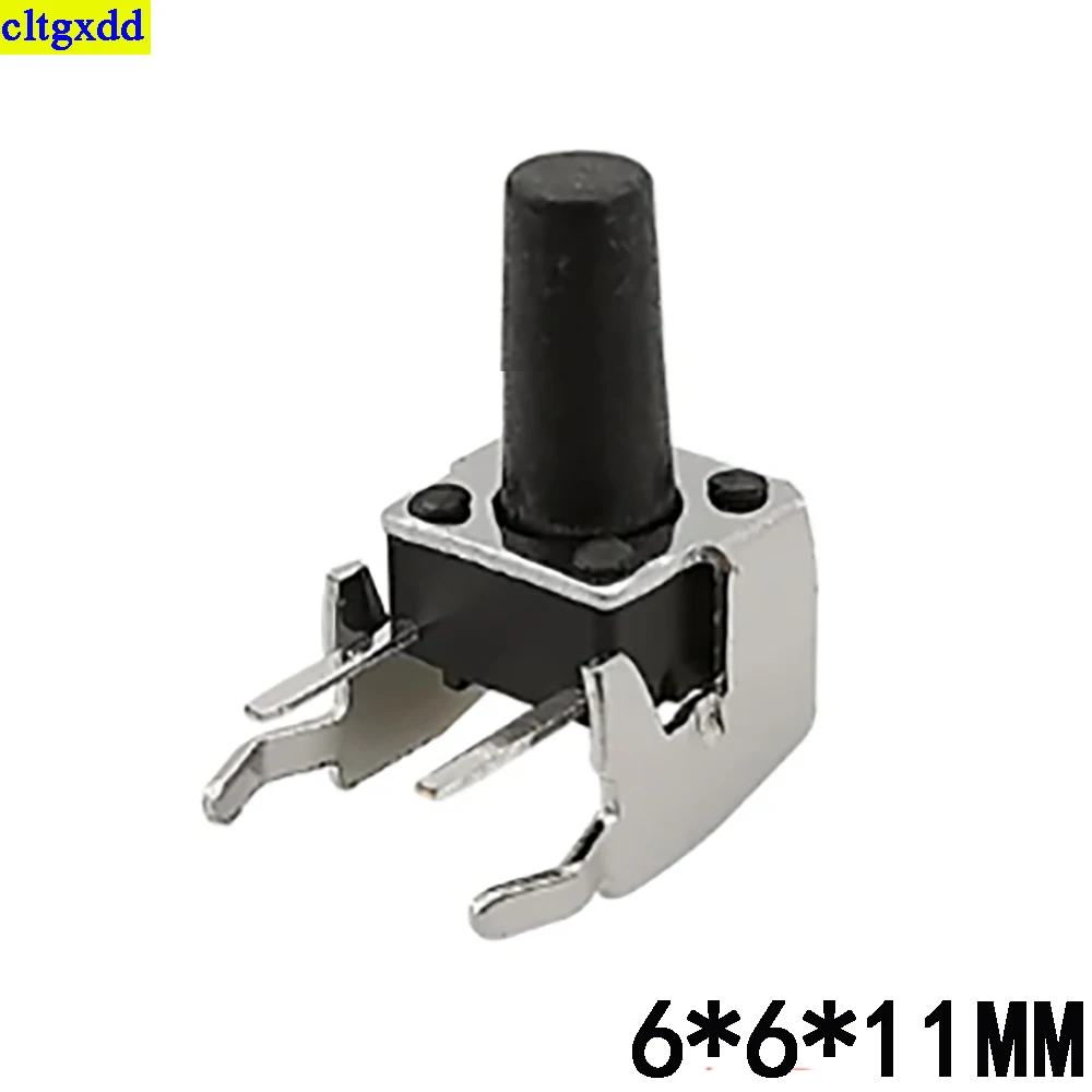 Cltgxdd 10piece 6x6mm panel PCB instant touch mini switch 6*6*4.3/5/6/7/8/11mm right angle bracket touch switch button