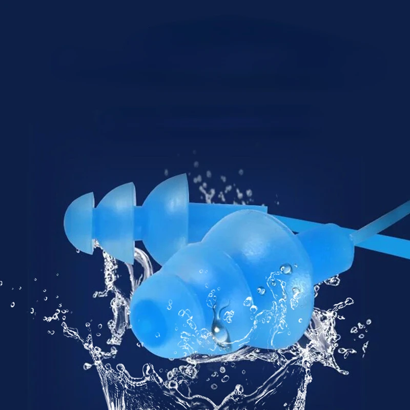 

2pair Universal Soft Elastic Silicone Impervious Swimming Earplugs Anti-noise Water Sports Swimming Pool Bathing Accessories