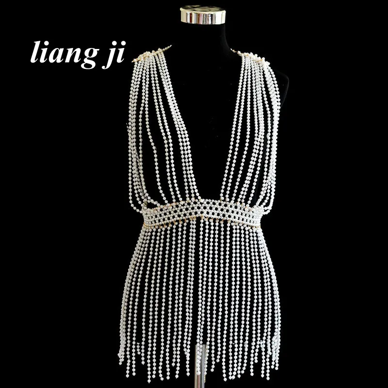 sexy crystal body chain bikini bra chain makeup dance портупея chest chain портупея женская body jewelry bijoux de corps waist Body Jewelry Simulated Pearl Sexy Skirt Chain Bikini Chest Chain Makeup Dance Lumbar Chain Dress Bra Chain портупея