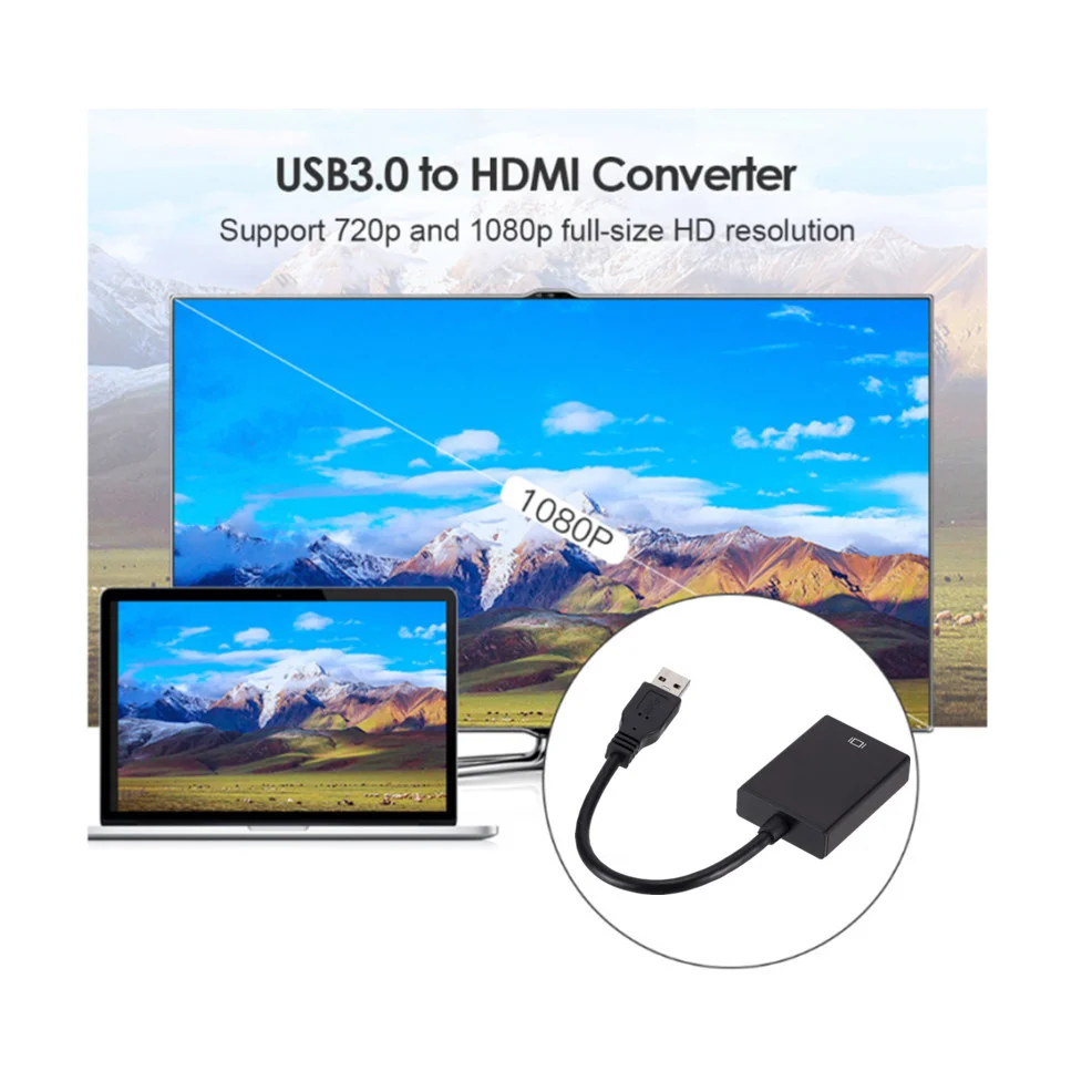 LccKaa USB 3.0-HDMI ȣȯ ȯ Windows 7/8/10 PC Ʈ  HDTV  1080P 60HZ    ȯ