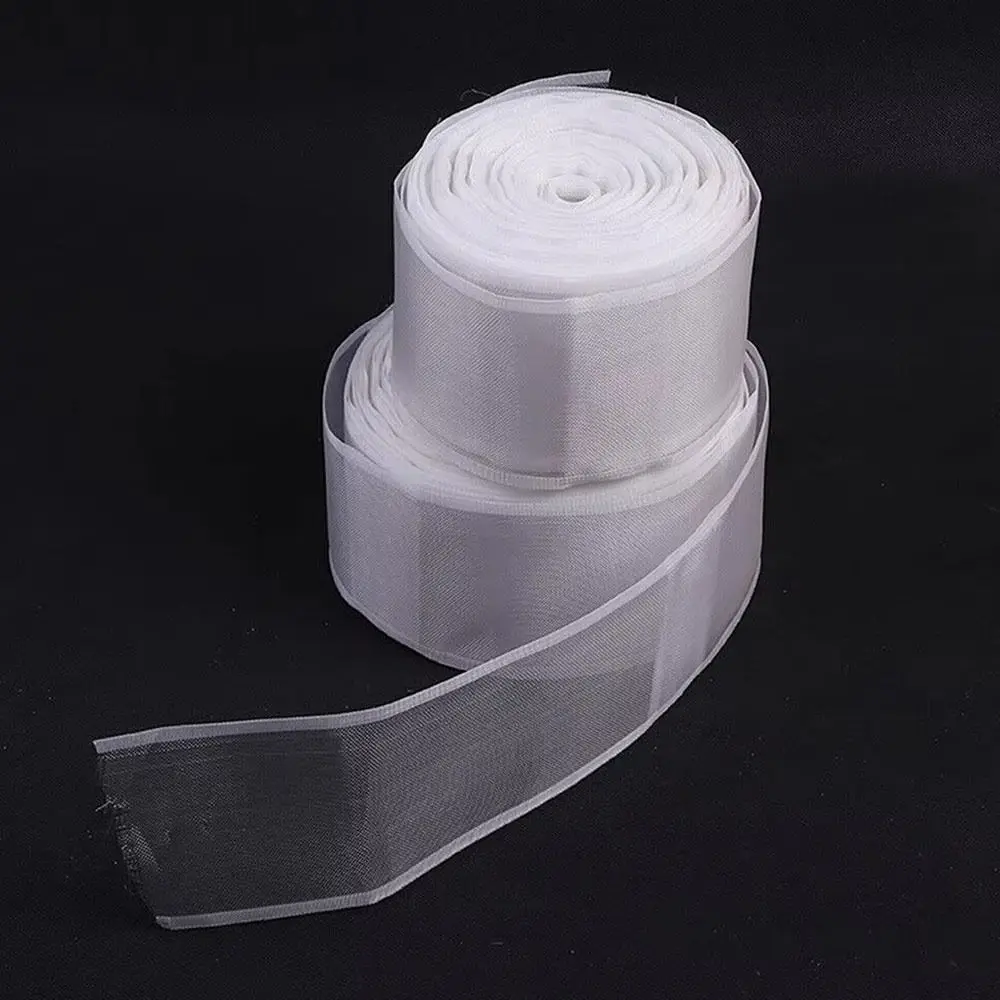Nylon Curtain Heading Tape Curtain Edge Rod Pocket Pencil Pleat Transparent Rod Tape 3M Ribbon