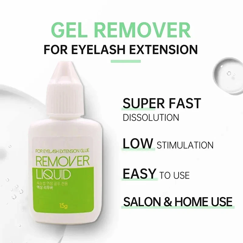 Liquid Remover for Eyelash Extensions Glue Original Korea False Lash Removal Liquid Beauty Health Makeup Tools 15g