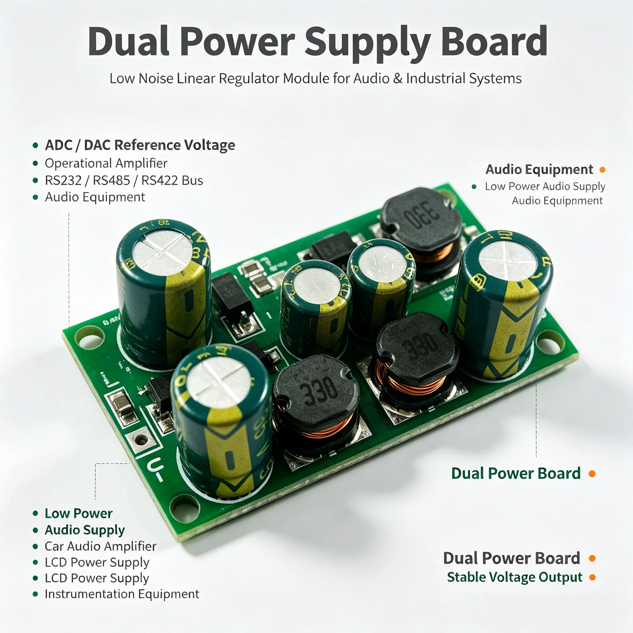 산업용 8W 벅-부스트 2-in-1 모듈 ADC DAC LCD 연산 증폭기 스피커..