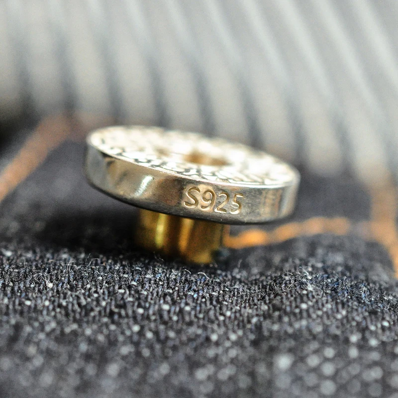 SAUCE ORIGIN Mens Jeans 925 Real Silver Buttons Jeans JAPAN BLUE Top Selvedge Denim Tapered Legsl  Handmade 16 Oz 3