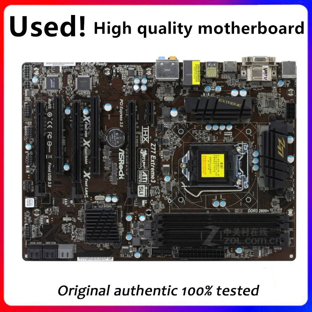 

Материнская плата для компьютера ASRock Z77 extreme me3 LGA 1155 DDR3 для Intel Z77 Z77M оригинальная материнская плата Б/у для настольного компьютера