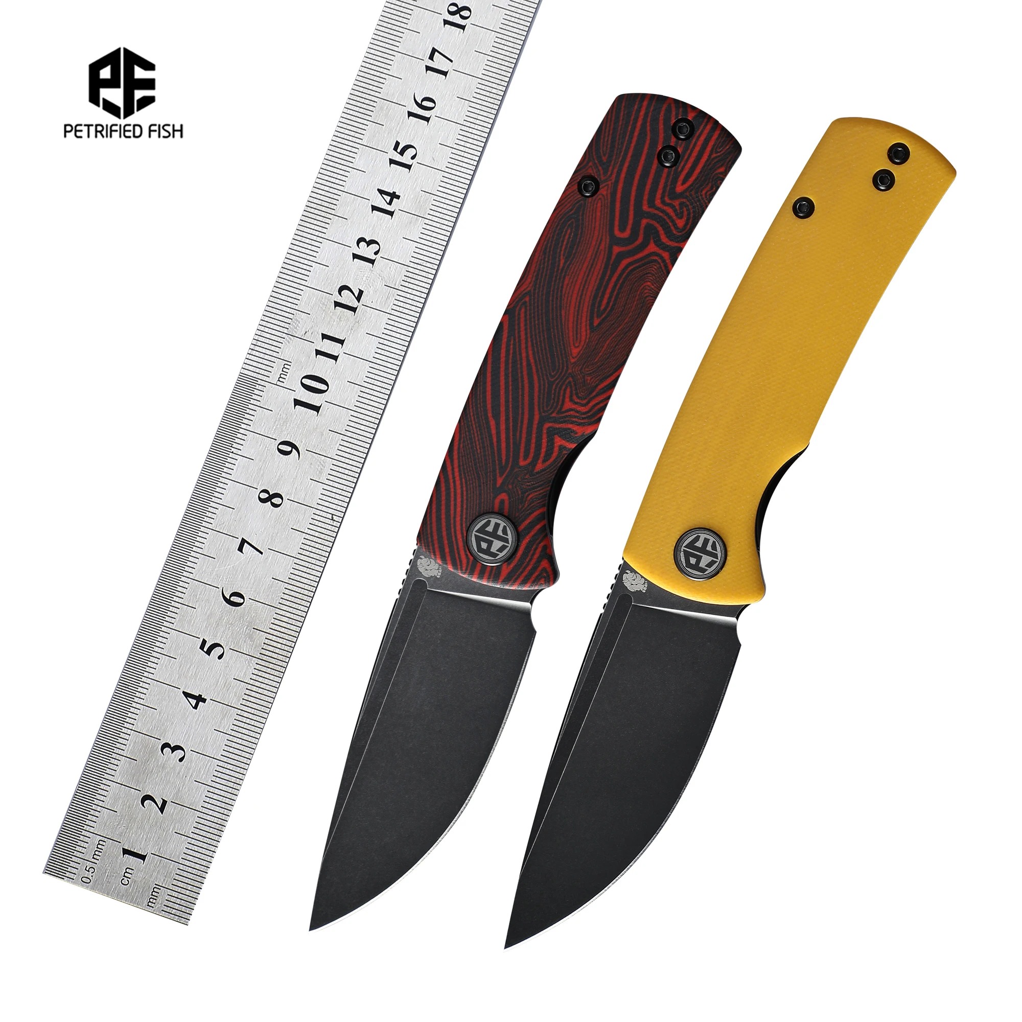 petrified-fish-mini-pfp01x-g10-handle-ceramic-bearing-14c28n-steel-blade-camping-folding-knife-outdoor-survival-cutting-edc-tool