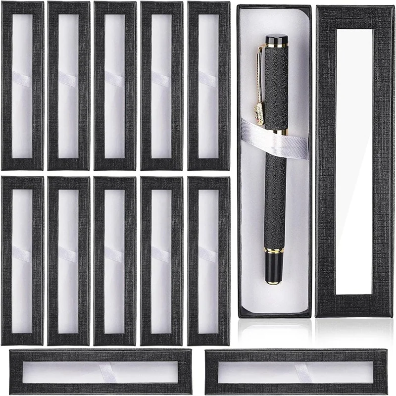 

Пустая Подарочная коробка для ручек с прозрачной крышкой, картонная ручка, картонная ручка, упаковочная коробка для карандашей, шариковая ручка, ювелирные изделия