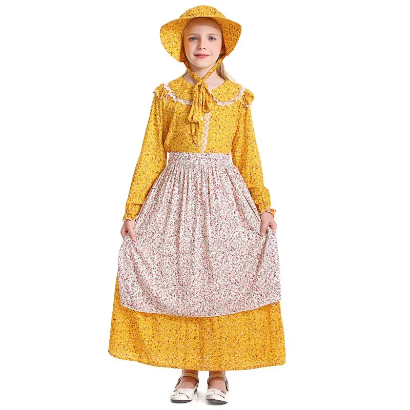 

Girls Manor Costume Dress Kids Halloween Carnival Party Maid Cosplay Outfit