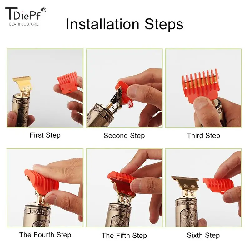 1set For T9 Hair Clipper Guards Guide Combs Trimmer Cutting Guides Styling Tools Attachment Compatible 1.5mm 2mm 3mm 4mm 6mm 9mm hair clipper,hair trimmer,hair cutting combs