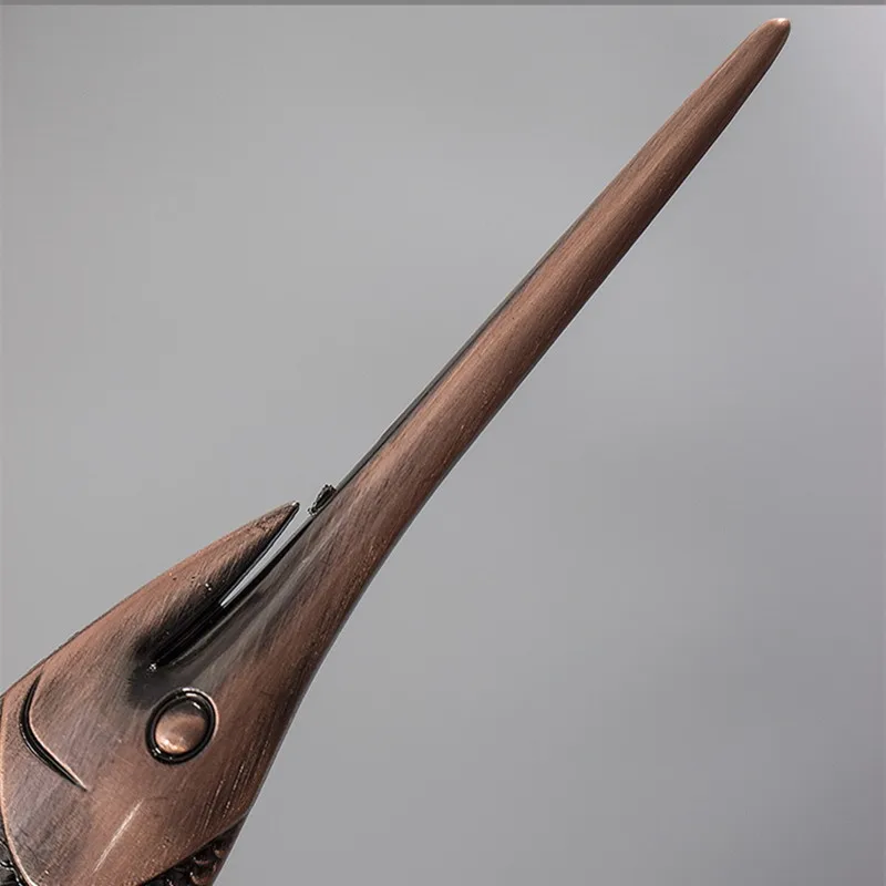Ebony Chinese Puer Tea Needle Cutter Damascus Knife 1Pc