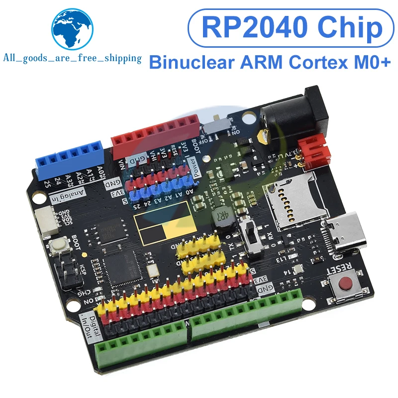 

Модуль программирования Raspberry PI UNO RP2040, USB Type-C 16 Мб, обучающий контроллер, основная плата для Arduino