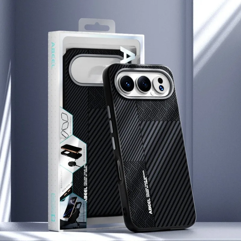 Sleek Carbon Fiber Pattern MagSafe Case with Alloy Camera Protection
